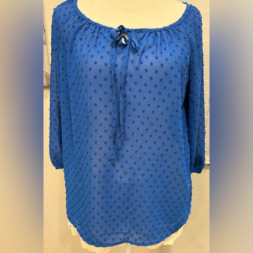 New York & Company Royal Blue Blouse